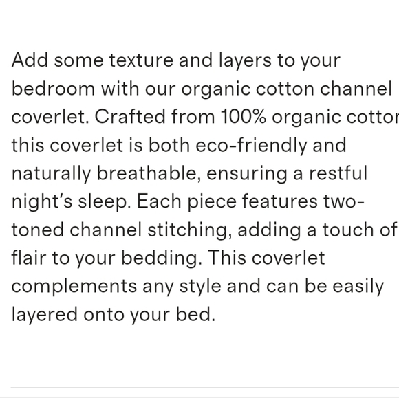 Quince Organic Cotton Channel Matelasse Coverlet - undyed - Picture 6 of 12